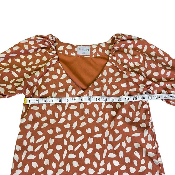 Compaña Fantastica Brown & White Print Casual Dress Womens Size‎ Small (J10217) - Picture 6 of 10